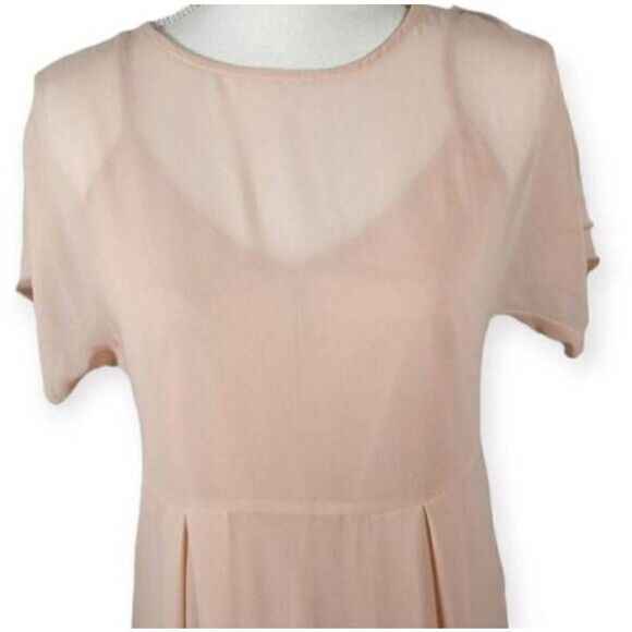 ZARA WOMAN LT.PINK CAMI DRESS WITH SHEER DRESS SZ.S EUC. - Picture 3 of 8